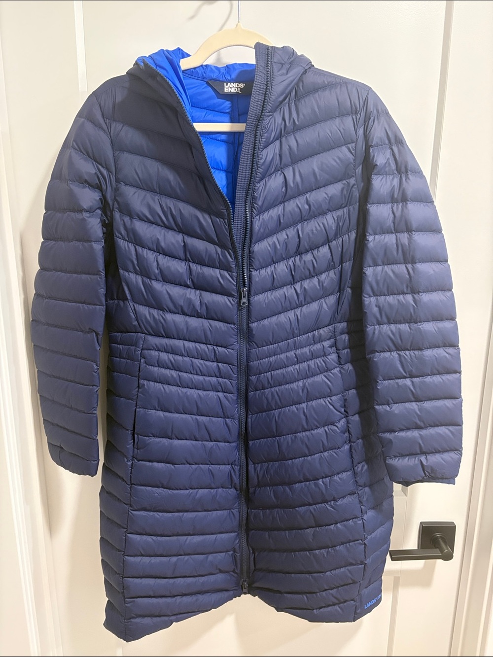 Lands' End Bright Royal Blue Quilted Puffer Jacket